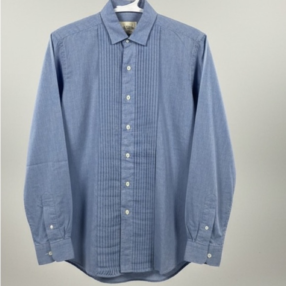 Paul Stuart New York Woman’s Cotton Pleated Bib Front Tuxedo Shirt Size 8 EUC - Picture 5 of 13